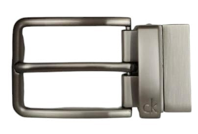 Schwarzer Ledergürtel mit austauschbarer Doppelschnalle