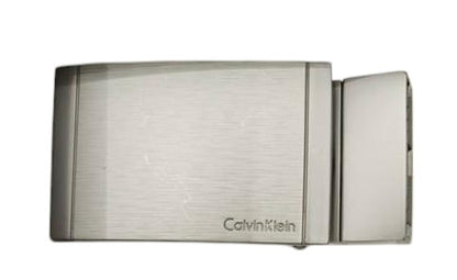 Schwarzer Ledergürtel mit austauschbarer Doppelschnalle